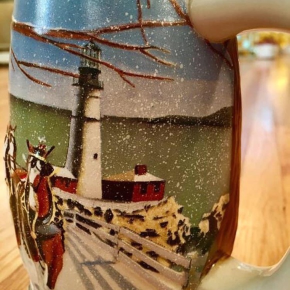 Budweiser VTG 1994 Lighting The Way Christmas Beer Stein Mug Clydesdales Horses - Picture 3 of 10